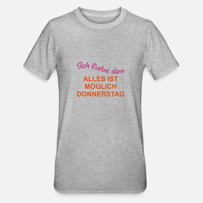 Everything is possible Thursday - Unisex Polycotton T-Shirt - heather grey