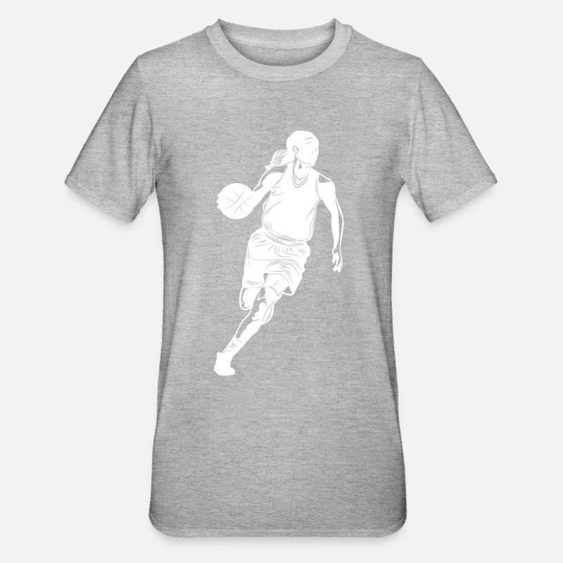 Basketteuse - T-shirt polycoton Unisexe - gris chiné