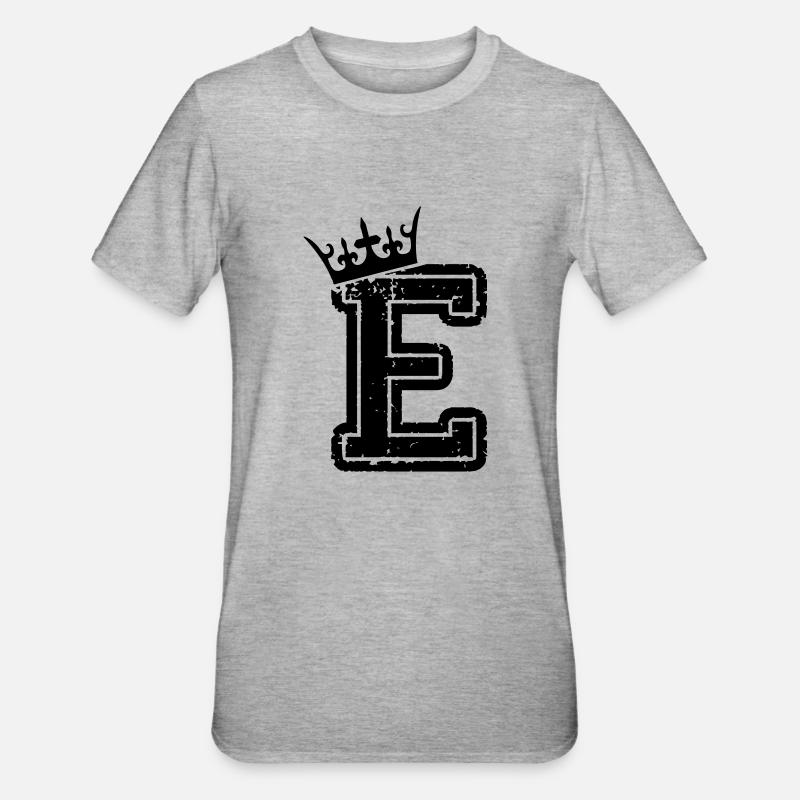buchstabe_e_king - T-shirt polycoton Unisexe - gris chiné