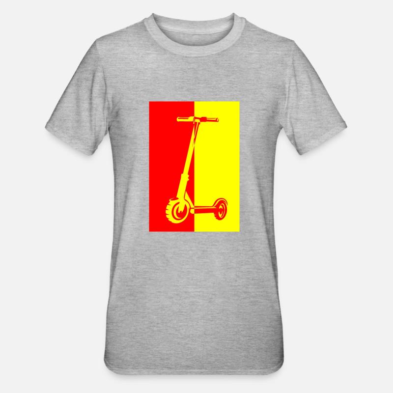 E-Scooter E-Roller Scooter - Unisex Polycotton T-Shirt - Grau meliert