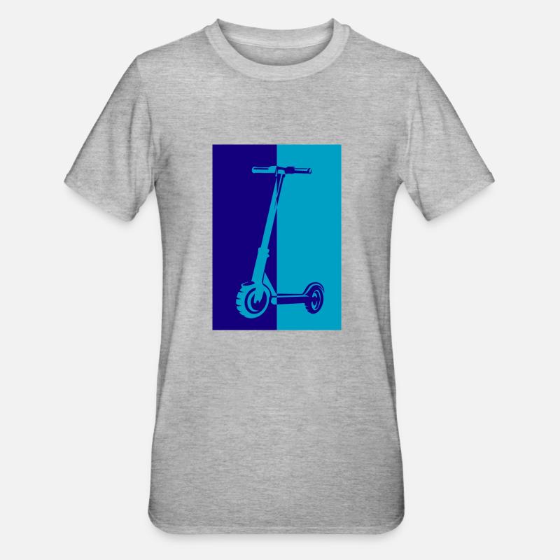 E-Scooter E-Roller Scooter - T-shirt polycoton Unisexe - gris chiné