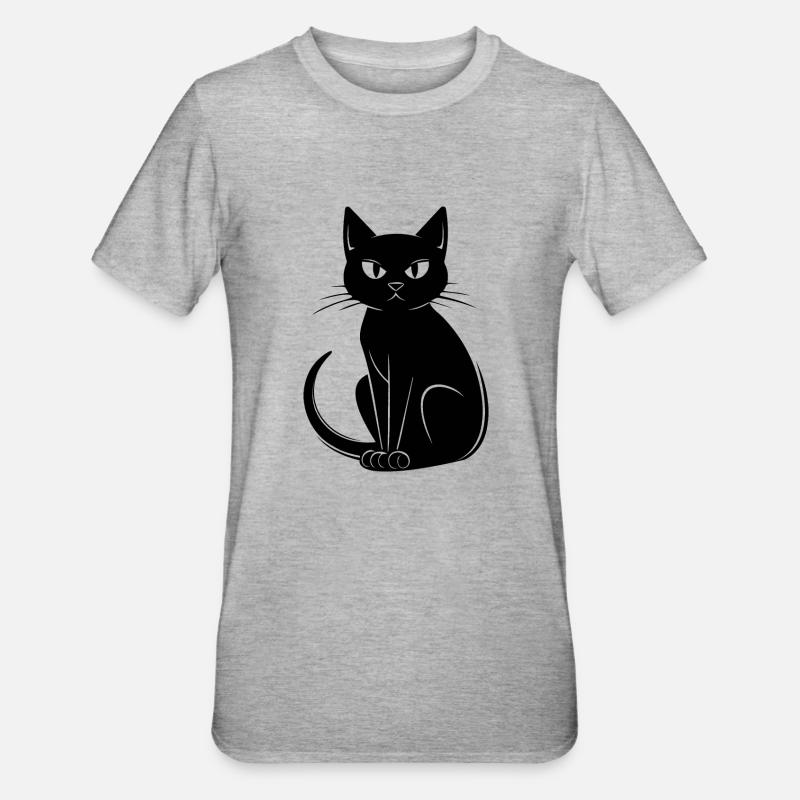 Chat chaton chaton dame - T-shirt polycoton Unisexe - gris chiné