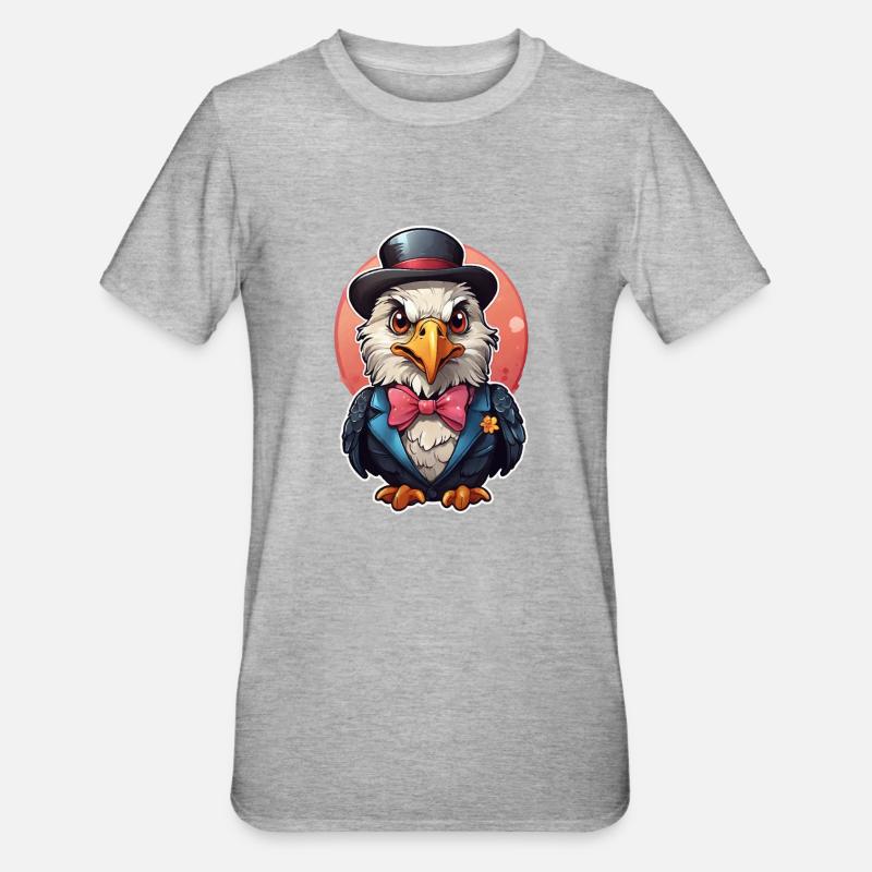 Bande dessinée Funny Eagle - T-shirt polycoton Unisexe - gris chiné