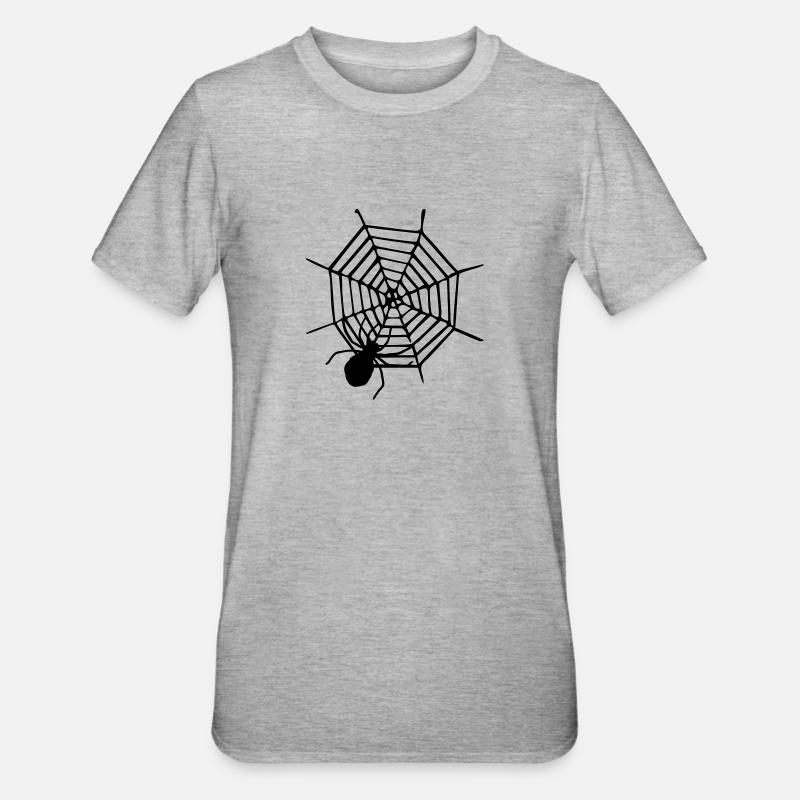 Spider - Spider - Insect - Horror - Halloween - T-shirt polycoton Unisexe - gris chiné