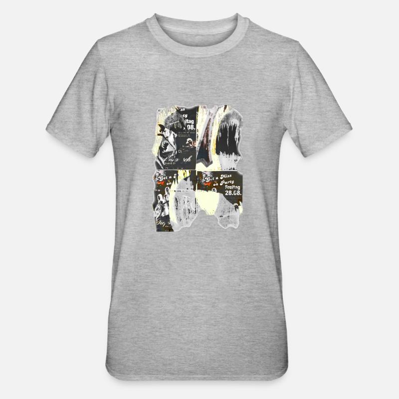 Graffiti - Unisex Polycotton T-Shirt - Grau meliert