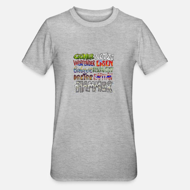 Multiheld - Unisex Polycotton T-Shirt - Grau meliert