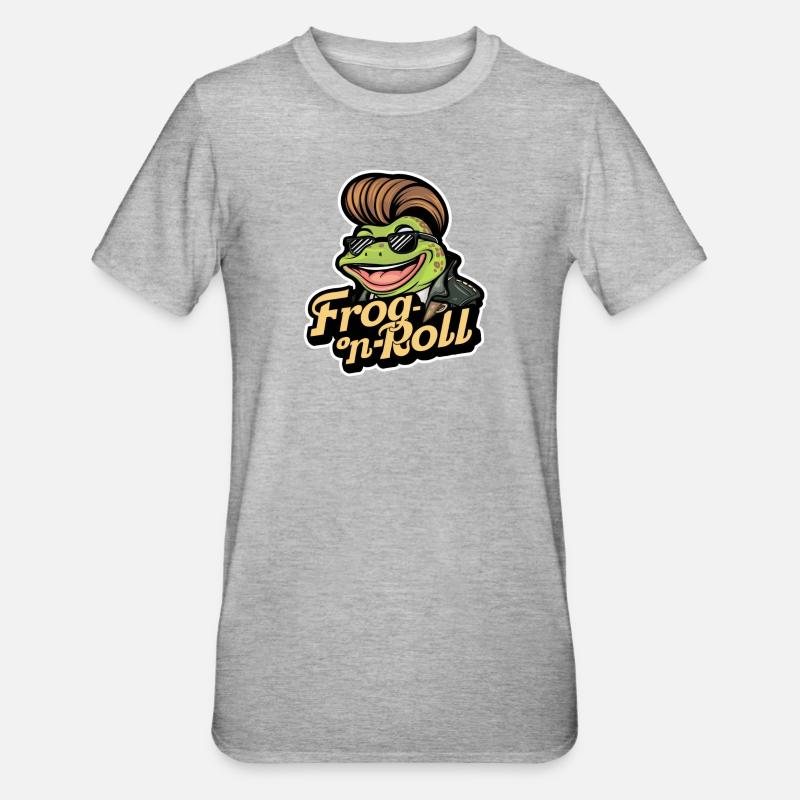 Conception Frog N Roll - T-shirt polycoton Unisexe - gris chiné