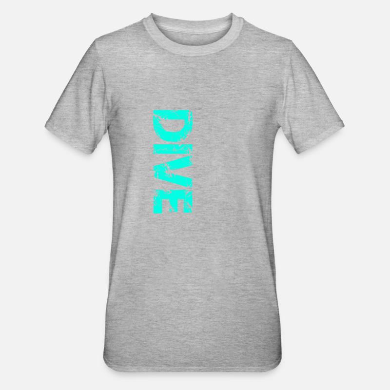 dive - Unisex Polycotton T-Shirt - heather grey