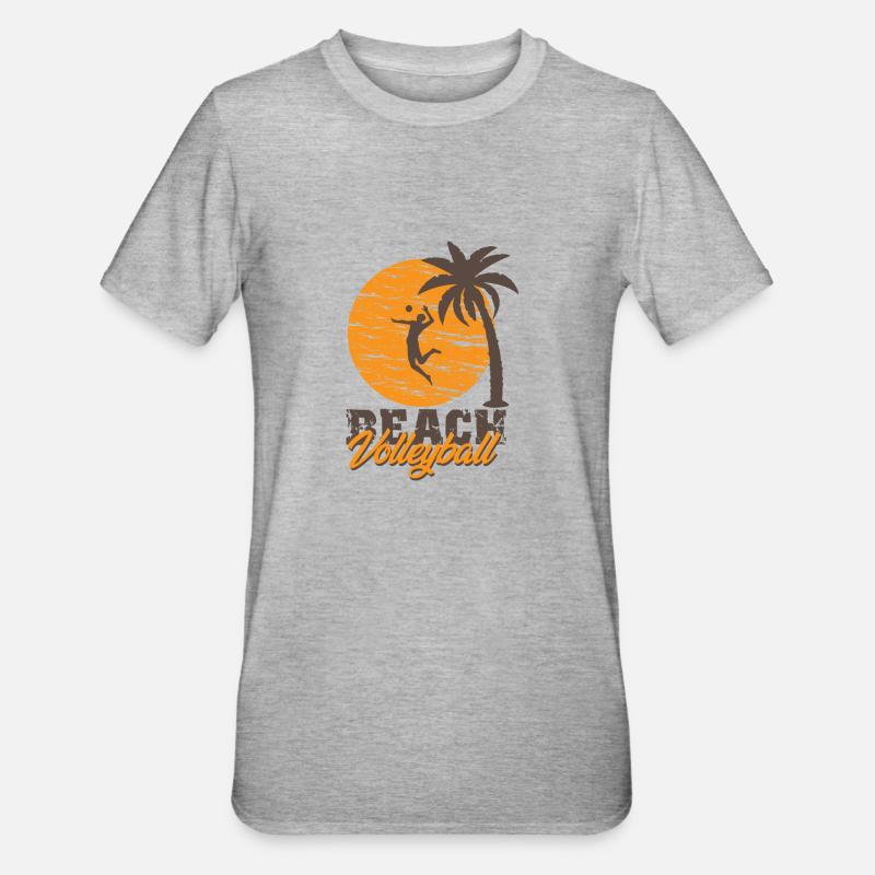 beach volleyball - Unisex Polycotton T-Shirt - heather grey