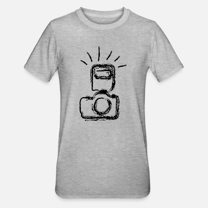 caméra - T-shirt polycoton Unisexe - gris chiné