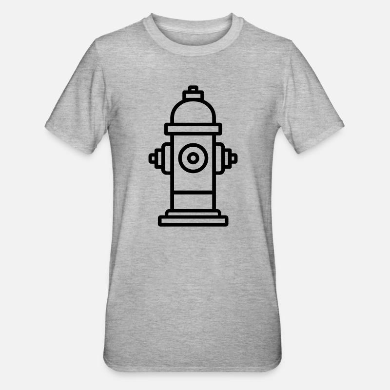 Fire hydrant - Unisex Polycotton T-Shirt - heather grey