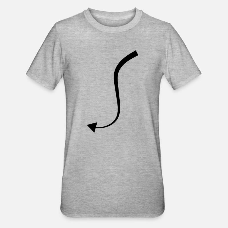 Devil Tail - Unisex Polycotton T-Shirt - heather grey