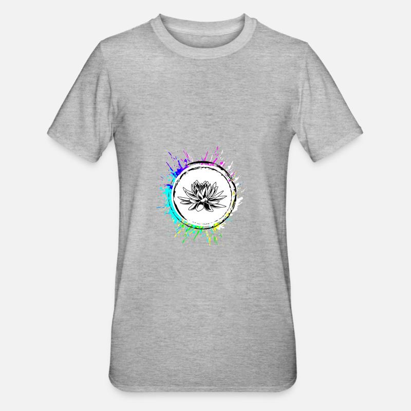 Icône d’icône de nénuphar - T-shirt polycoton Unisexe - gris chiné