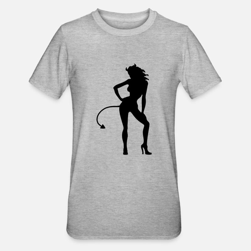 Devil - Devil - Unisex Polycotton T-Shirt - heather grey