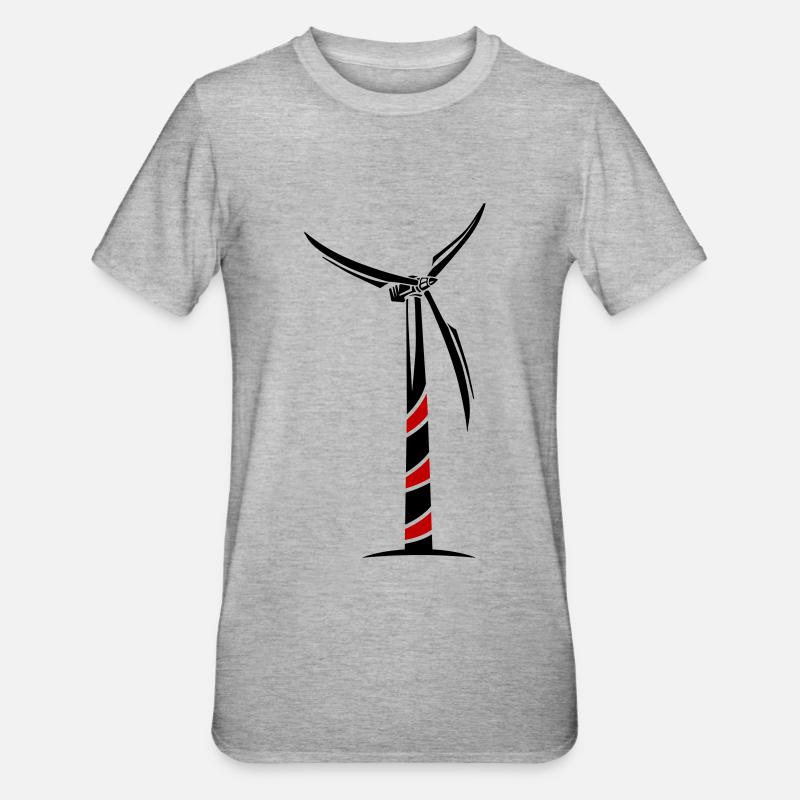 Énergie éolienne Éolienne - T-shirt polycoton Unisexe - gris chiné