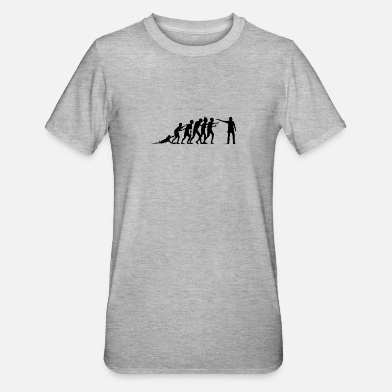 Zombie Evolution - Zombies - T-shirt polycoton Unisexe - gris chiné