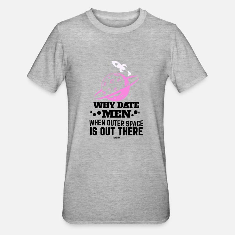 Femme astronaute en sciences spatiales - T-shirt polycoton Unisexe - gris chiné