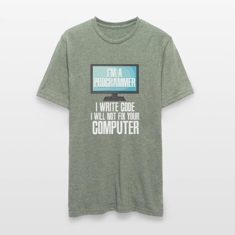 I'm A Programmer I Write Code I Will Not Fix Your Unisex Polycotton T-Shirt
