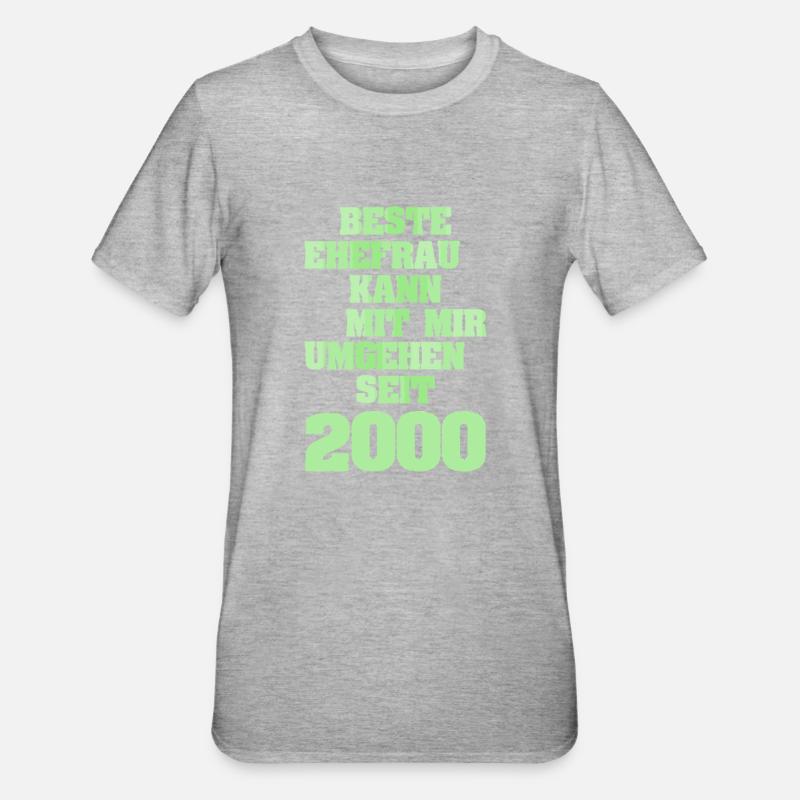 2000 - T-shirt polycoton Unisexe - gris chiné