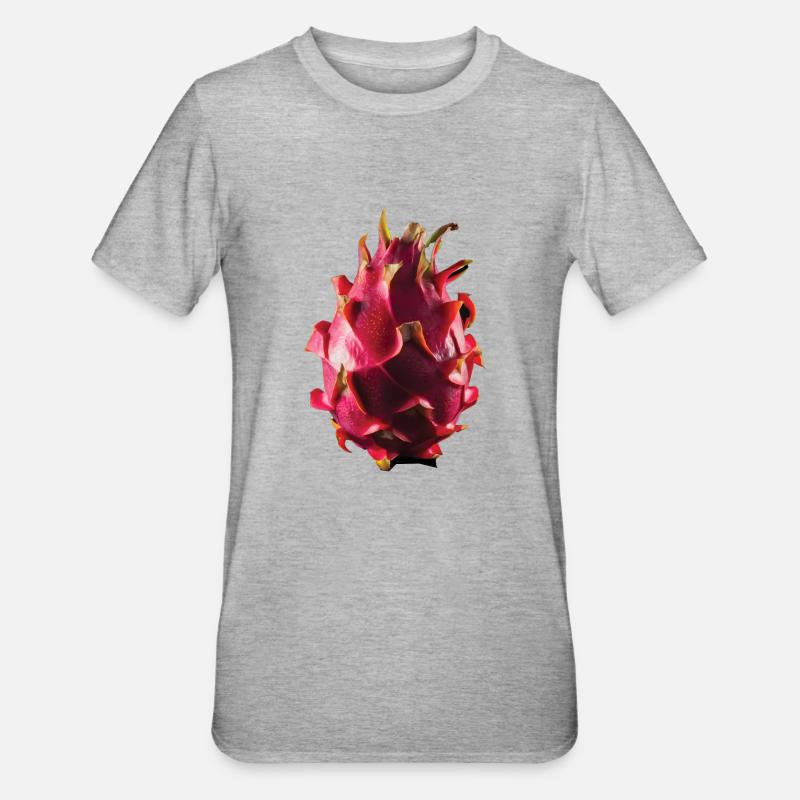 Drachenfrucht Geschenk - Unisex Polycotton T-Shirt - Grau meliert
