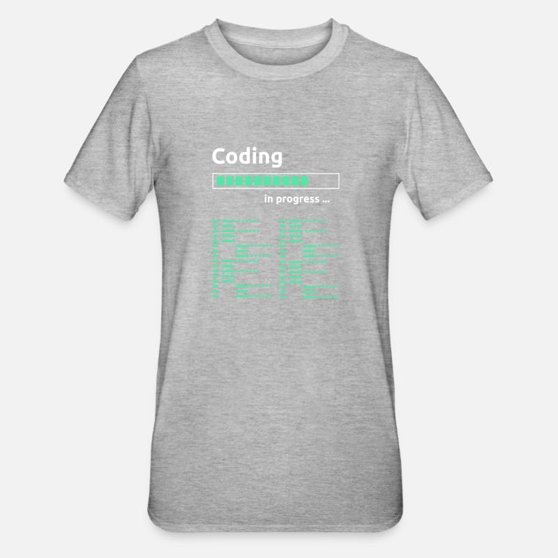 Coding in progress - T-shirt polycoton Unisexe - gris chiné