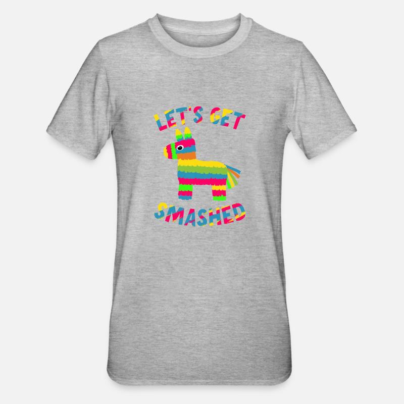 Faisons smashed Pinata - T-shirt polycoton Unisexe - gris chiné