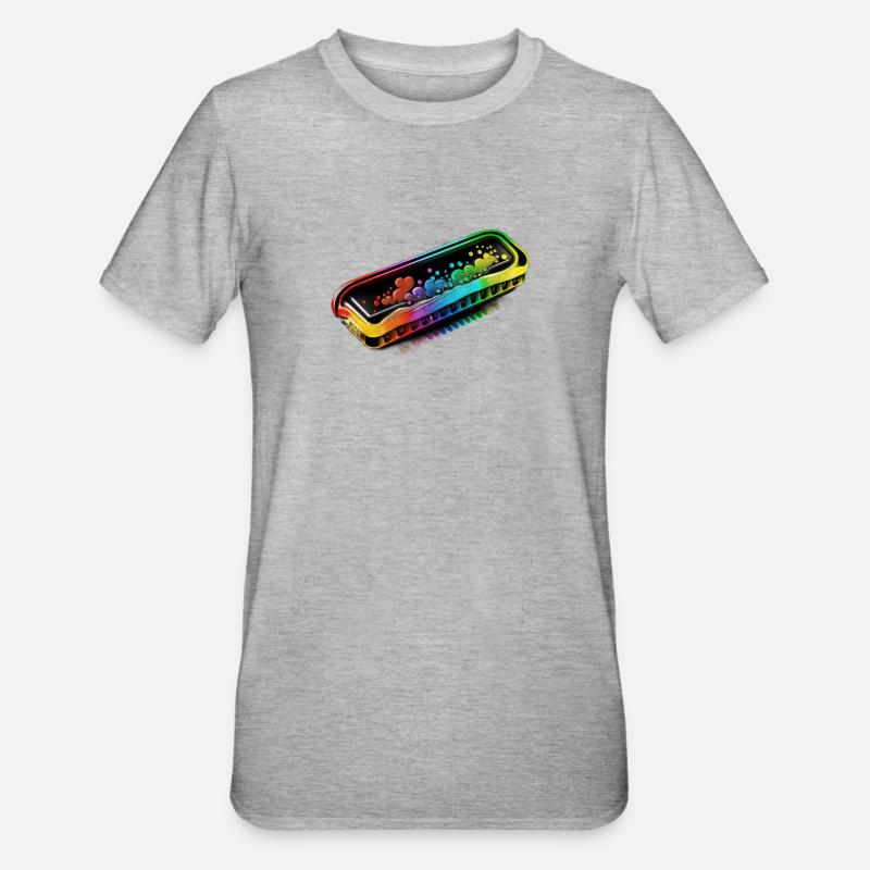 HARMONICA - T-shirt polycoton Unisexe - gris chiné