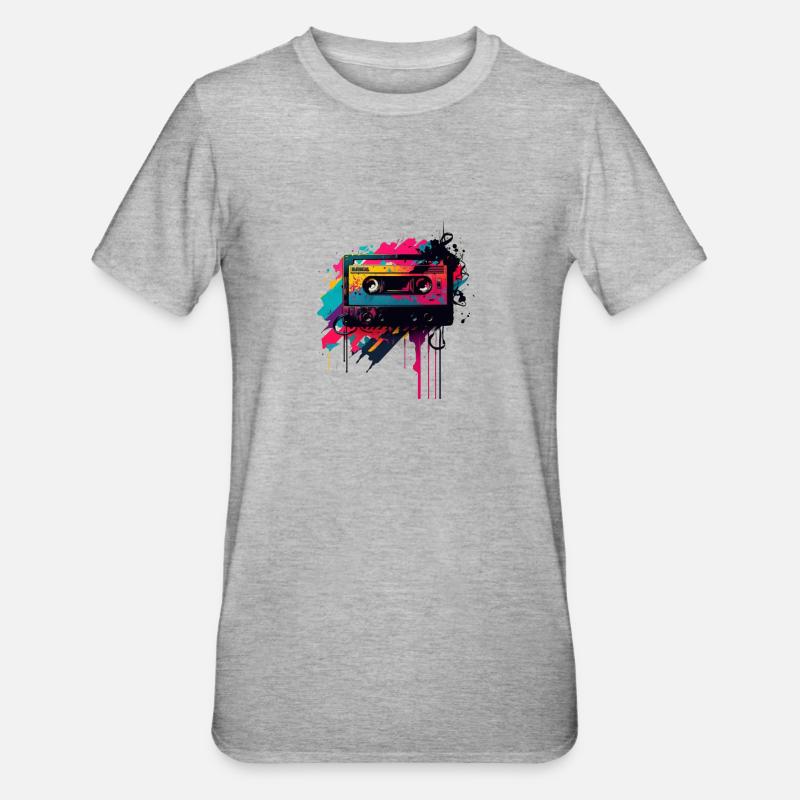 Mixtape rétro - T-shirt polycoton Unisexe - gris chiné