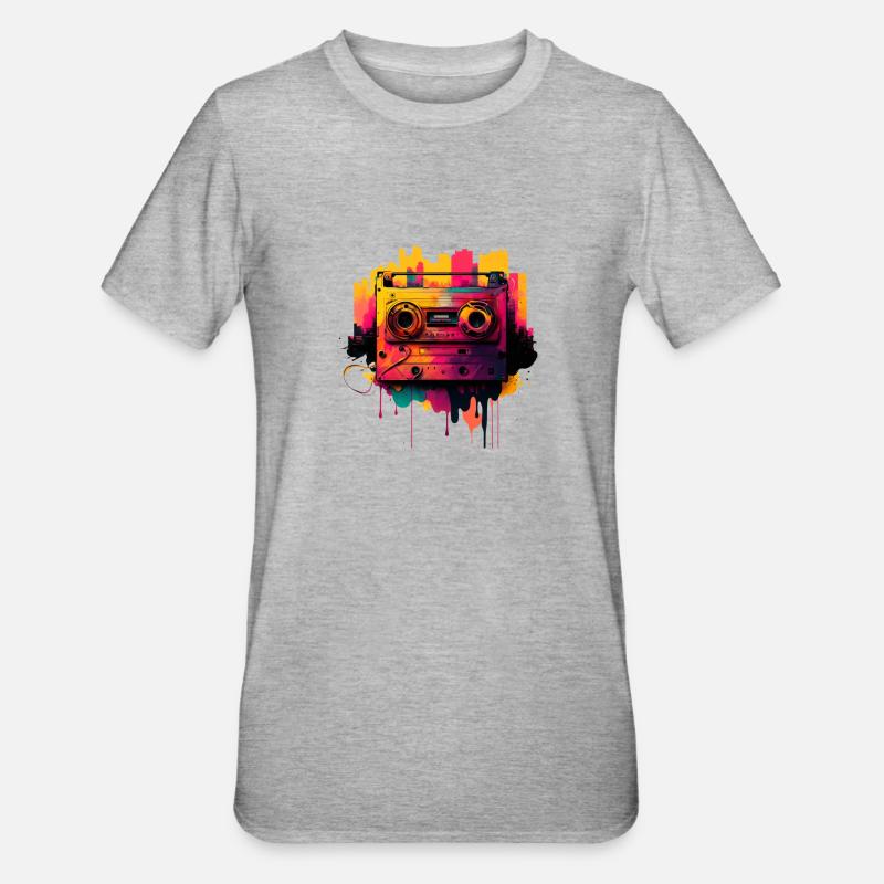 Mixtape rétro - T-shirt polycoton Unisexe - gris chiné