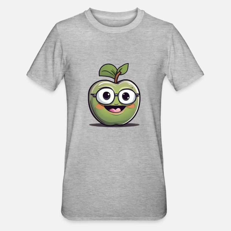 Pomme Fruit Fruit Nerd - T-shirt polycoton Unisexe - gris chiné