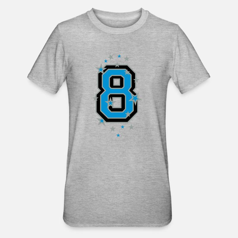 Sieben 7 - Unisex Polycotton T-Shirt - Grau meliert