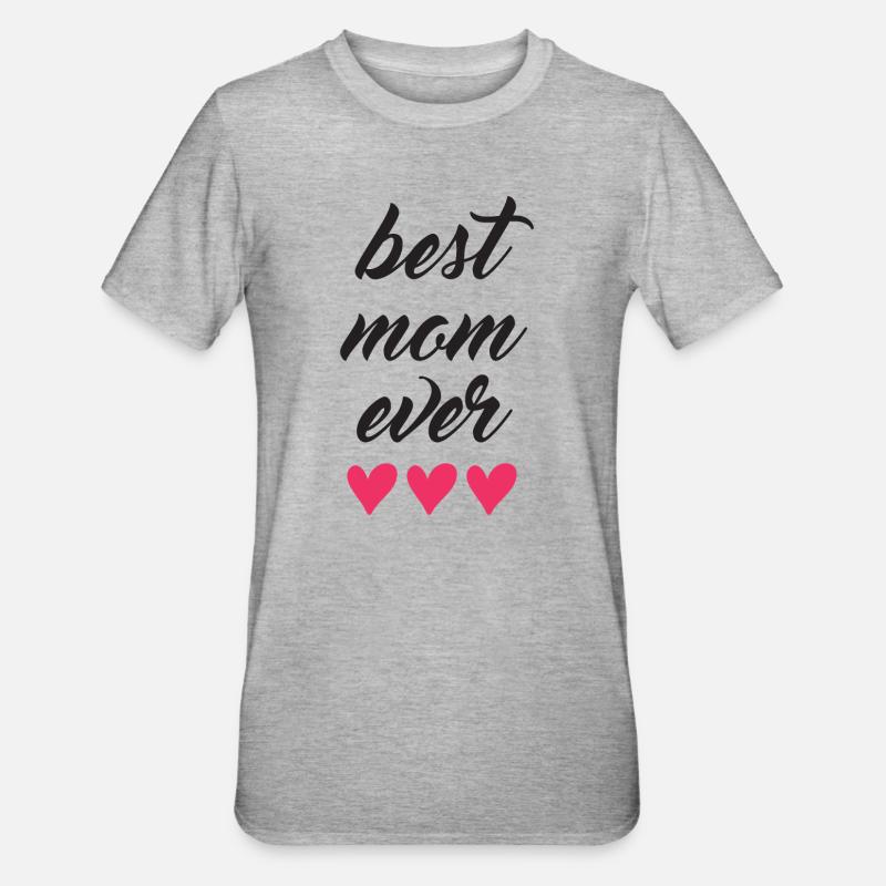 Beste Mutter aller Zeiten - Unisex Polycotton T-Shirt - Grau meliert