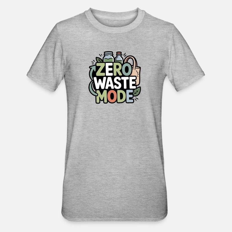 Mode zéro déchet - T-shirt polycoton Unisexe - gris chiné