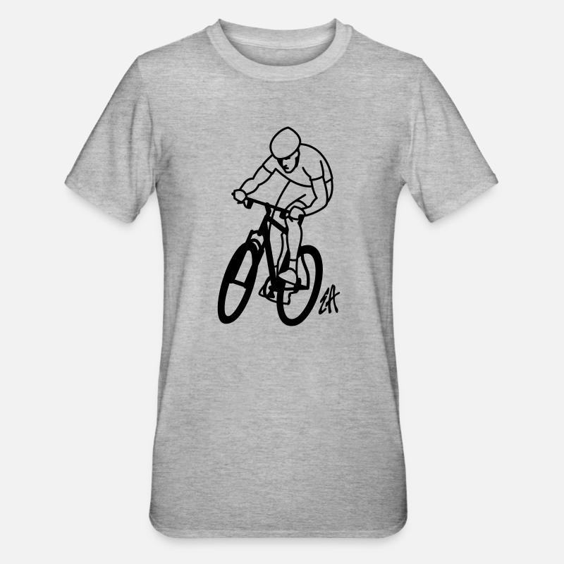 VTT - T-shirt polycoton Unisexe - gris chiné