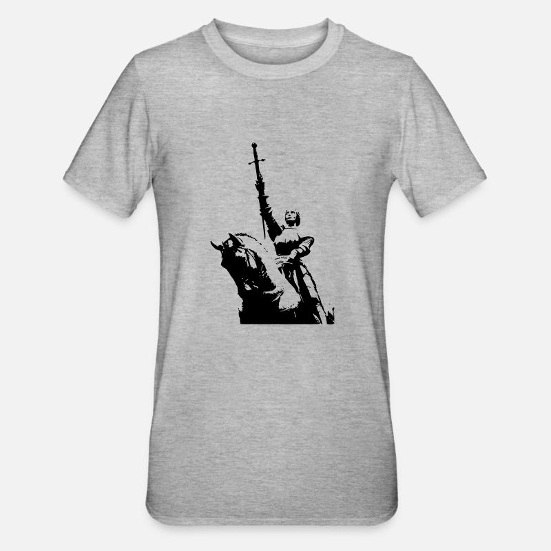Jehanne d'Arc - T-shirt polycoton Unisexe - gris chiné