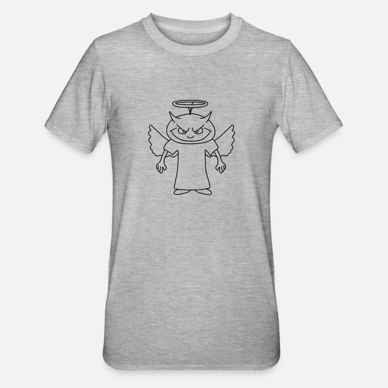 Devil Angel - T-shirt polycoton Unisexe - gris chiné
