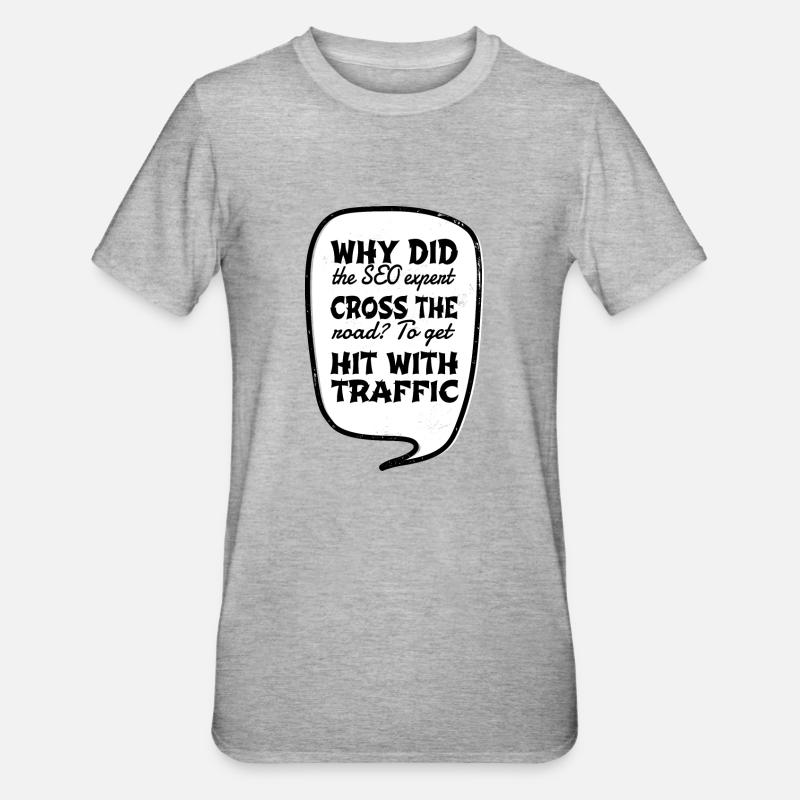 fullstack developer informatics computer - Unisex Polycotton T-Shirt - Grau meliert