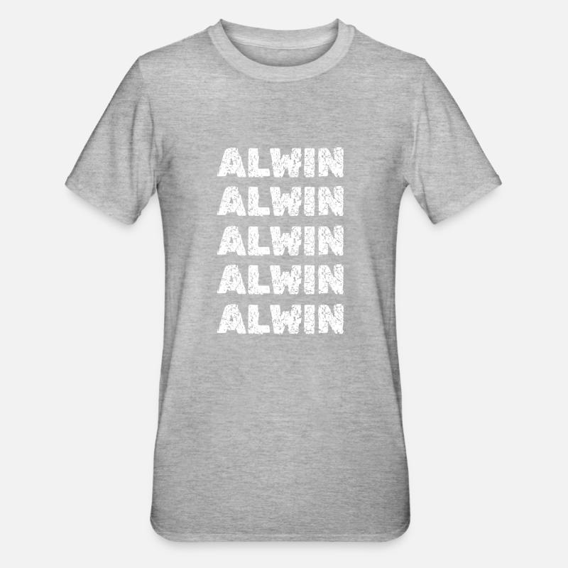Alwin - T-shirt polycoton Unisexe - gris chiné