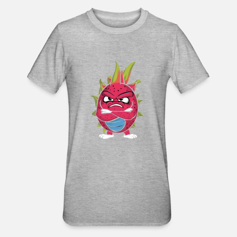 Drachenfrucht - Unisex Polycotton T-Shirt - Grau meliert