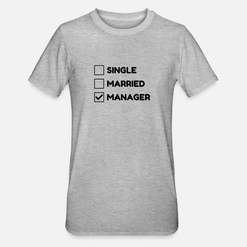 Manager / Patron / Travail / Métier / Chef - T-shirt polycoton Unisexe - gris chiné