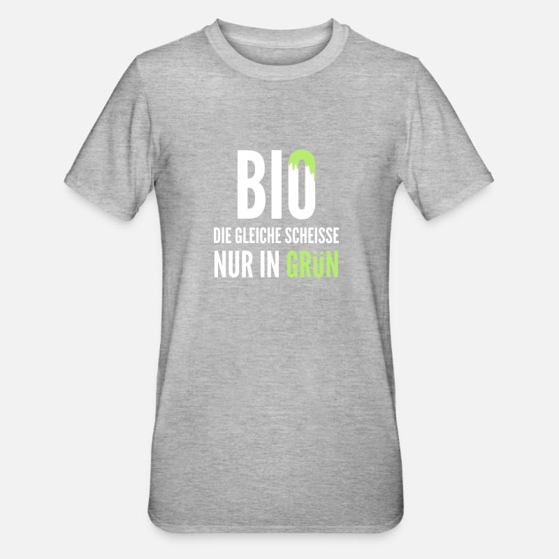 Bio - Unisex Polycotton T-Shirt - Grau meliert