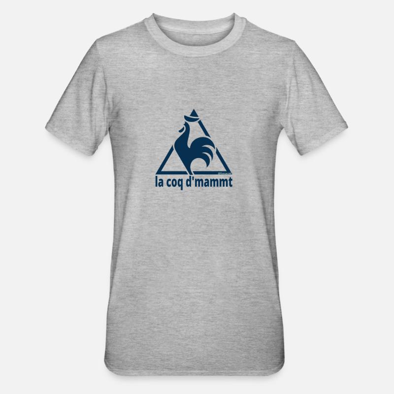 Der Coq d'Mammt - Unisex Polycotton T-Shirt - Grau meliert