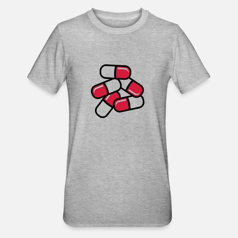 Pilule - T-shirt polycoton Unisexe - gris chiné