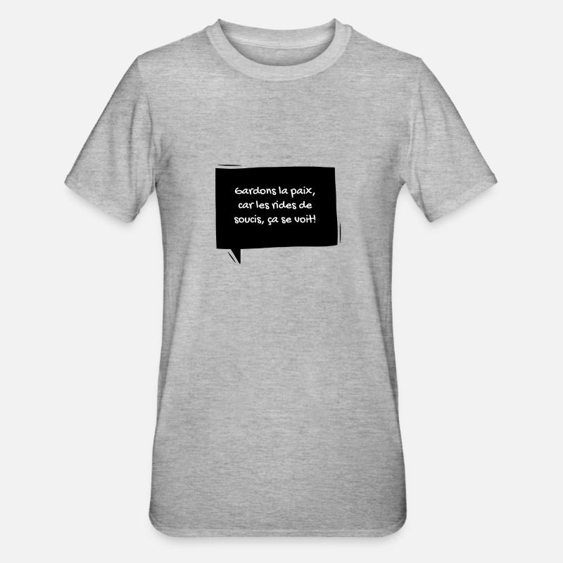 9 - T-shirt polycoton Unisexe - gris chiné