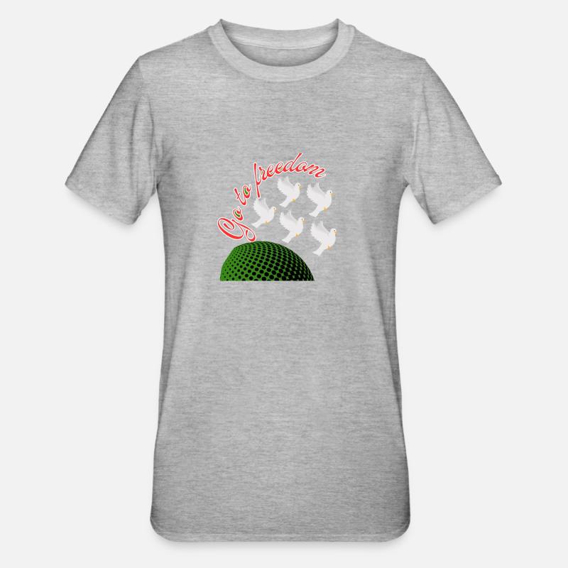 liberté - T-shirt polycoton Unisexe - gris chiné