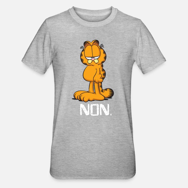Garfield Non - T-shirt polycoton Unisexe - gris chiné