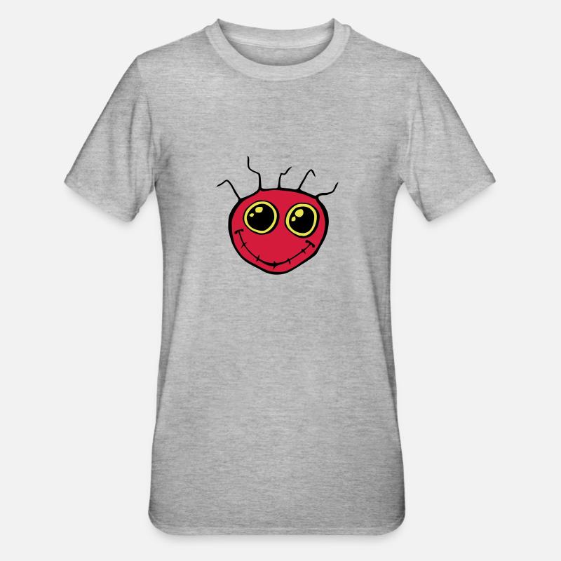 Fantazia Smiley Face - T-shirt polycoton Unisexe - gris chiné