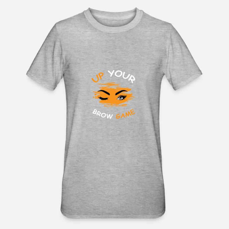 Brauenspiel Microblading-Techniker. Geschenk - Unisex Polycotton T-Shirt - Grau meliert