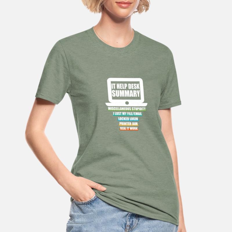 Funny IT Help Desk Tech Support Help Desk Computer Unisex Polycotton T-Shirt