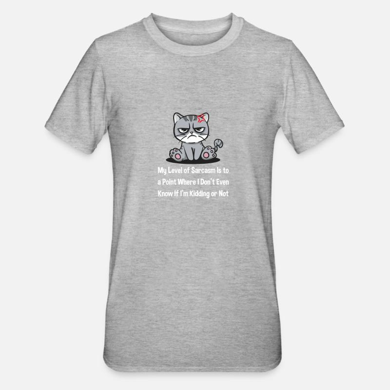 Ich weiß nicht, ob ich scherze oder nicht lustig s - Unisex Polycotton T-Shirt - Grau meliert